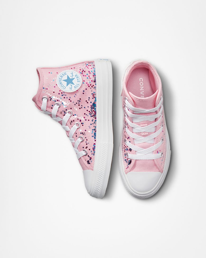 Tenisi Inalti Fete Converse Chuck Taylor All Star Encapsulated Glitter Portocalii Roz Albastri | RO TDPV0064